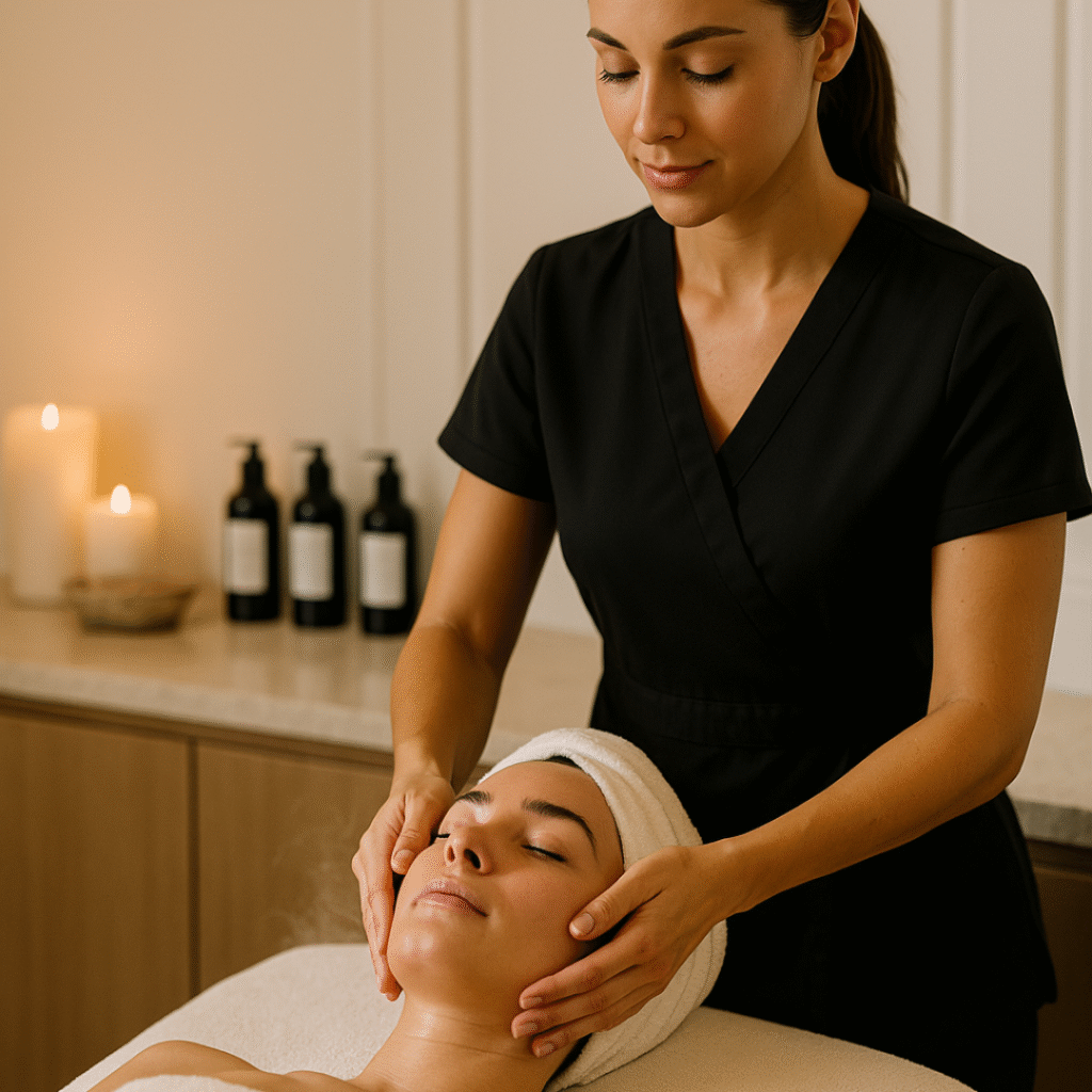 masaje con tratamiento facial